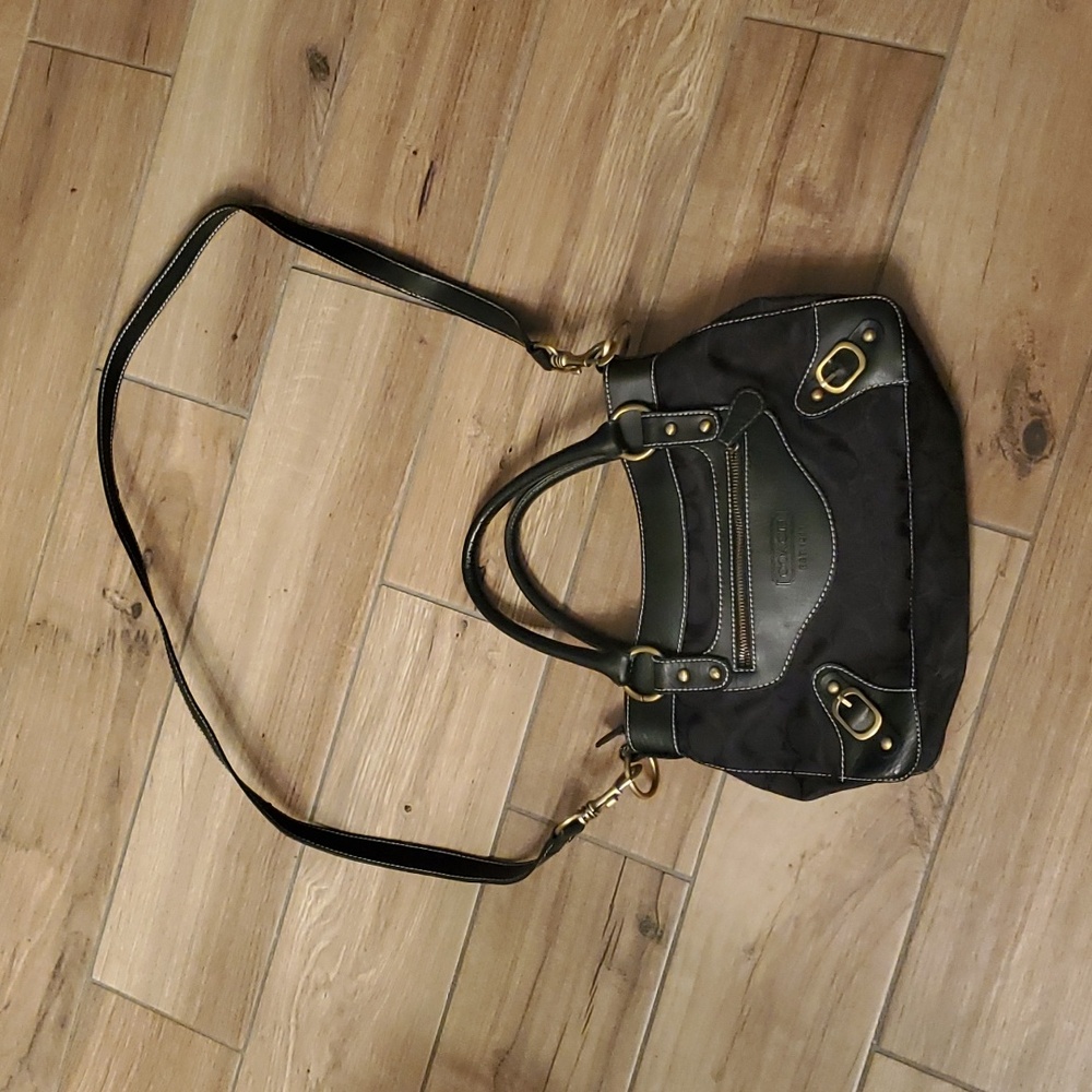 Coach Black/gold Satchel